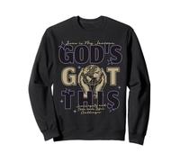 God's Got This Religious Christian Faith Print on Back Sweatshirt