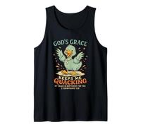 God's Grace Keeps Me Quacking Christian Duck Tank Top
