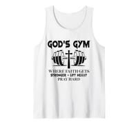 God's Gym Where Faith Gets Stronger Lift Heavy Pray Hard Tank Top
