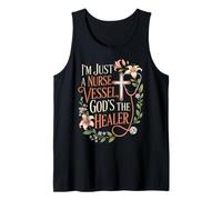 God's Healer Jesus Faith God CNA Christian Nurse Tank Top