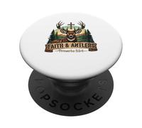 God's Hunter Wilderness Spirit Faith Outdoors - Faith PopSockets Adhesive PopGrip