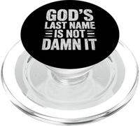 God's Last Name Is Not Damn It Church Sarcasm Jokes - PopSockets PopGrip for MagSafe