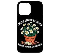 God's Light Blooms Where Hearts Are Broken Christian Jesus Case for iPhone 13 Pro Max