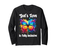 God's Love is Fully Inclusive LGBT Butterfly Gay Pride LGBTQ Long Sleeve T-Shirt