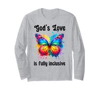 God's Love is Fully Inclusive LGBT Butterfly Gay Pride LGBTQ Long Sleeve T-Shirt