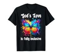 God's Love is Fully Inclusive LGBT Butterfly Gay Pride LGBTQ T-Shirt