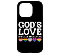 God's Love Is Fully Inclusive LGBTQIA+ Gay Pride Christian Case for iPhone 15 Pro