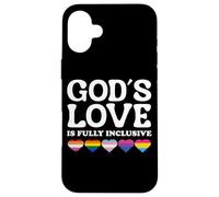 God's Love Is Fully Inclusive LGBTQIA+ Gay Pride Christian Case for iPhone 16 Plus