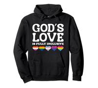 God's Love Is Fully Inclusive LGBTQIA+ Gay Pride Christian Pullover Hoodie