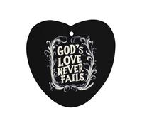God's Love Never Fails Car Air Freshener Hanging Card 1Pack Love form | for Vehicle Home Closet Dorm Square Love Rhombus Shaped Ocean Scent