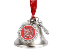 God's Love Never Fails Christmas Decoration Bell Ornament Xmas Tree Charms Home Decor