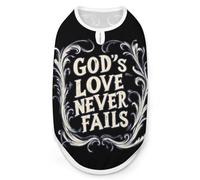 God's Love Never Fails Dog Shirts Pet Costmes Sleeveless Puppy Tank Cat Clothes Top Vest