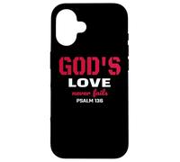 God's Love Never Fails Psalm 136 Bible Verse Case for iPhone 16