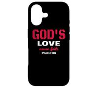 God's Love Never Fails Psalm 136 Bible Verse Case for iPhone 17