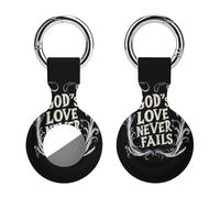 God's Love Never Fails Silicone Case Compatible with AirTag Holder Cover with Keychain Ring