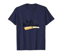 Gods Masterpiece Child of God Inspirational Faith Quote T-Shirt, Men, Navy, 6XL