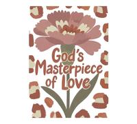 God's Masterpiece of Love Composition Notebook: 6x9 Lined Journal with 130 College Ruled Pages, Aesthetic Boho Floral & Leopard Print Design, Inspirational Christian Gift for Women and Teens