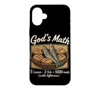 God's Math 5 Loaves 2 Fish 5000 Meals Christian Jesus Bible Case for iPhone 16 Plus