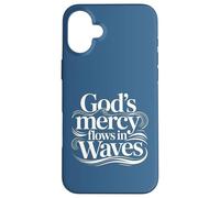 God's Mercy Flows in Waves Case for iPhone 16 Plus