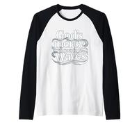 God's Mercy Flows in Waves Raglan Baseball Tee
