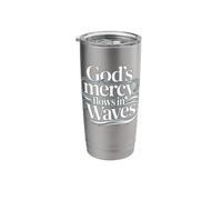 God's Mercy Flows in Waves Stainless Steel Insulated Tumbler
