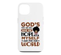 God's mercy grace give me hope for Christian black women Case for iPhone 13