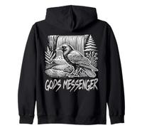 Gods Messenger Raven Crow Gothic Scene Zip Hoodie