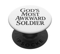 God's Most Awkward Soldier - Funny Christian PopSockets Adhesive PopGrip