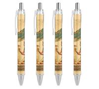 Gods of Egypt Egyptian Retractable Ballpoint Pen Black Ink Ball Point Pen Work Pens 4 PCS