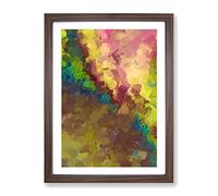 Gods Of The Sea Abstract Framed Wall Art Print A2 Walnut