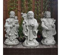 Gods Of Three Stars Chinese Wise Men Stone Garden Set