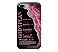 God's Plan Bible Verse Christian Ocean Beach Pink Waves Case for iPhone 7 Plus/8 Plus