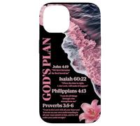 God's Plan Bible Verse Christian Ocean Beach Waves Summer Case for iPhone 14
