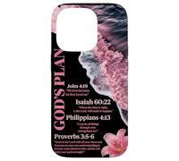 God's Plan Bible Verse Christian Ocean Beach Waves Summer Case for iPhone 14 Pro