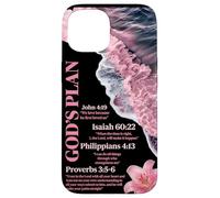 God's Plan Bible Verse Christian Ocean Beach Waves Summer Case for iPhone 15