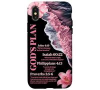 God's Plan Bible Verse Christian Ocean Beach Waves Summer Case for iPhone X/XS