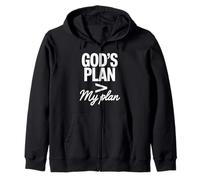 God's Plan Greater Than My Plan Zip Hoodie