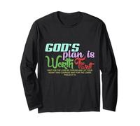 God's Plan is Worth The Wait Bible Verse Christian Long Sleeve T-Shirt