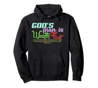 God's Plan is Worth the Wait Bible Verse Christian Pullover Hoodie