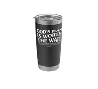 God's Plan is Worth The Wait Bible Verse Christian Stainless Steel Insulated Tumbler
