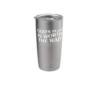 God's Plan is Worth The Wait Bible Verse Christian Stainless Steel Insulated Tumbler