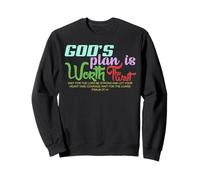 God's Plan is Worth the Wait Bible Verse Christian Sweatshirt