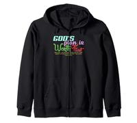 God's Plan is Worth the Wait Bible Verse Christian Zip Hoodie