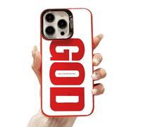 Gods Plan Phone Case for iPhone 14 15 16 Pro Max, Military Grade Shockproof Silicone Cover, Inspirational Gift “God Has A Plan For You” (Red,For iPhone 12 mini)