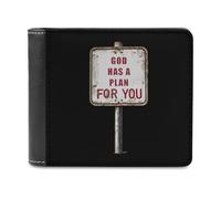 Gods Plan Sign Classic Mens Wallets Women Slim Bifold Wallet