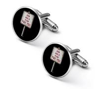 Gods Plan Sign Round Cufflinks for Men Classic Cuff Links Jewellery for Wedding Business Party