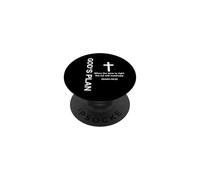 God's Plan When The Time Is Right Isaiah 60:22 Cross Black PopSockets Adhesive PopGrip
