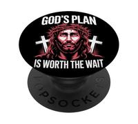 God's Plan Worth the Wait Christian Streetwear PopSockets Adhesive PopGrip