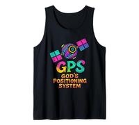God's Positioning System Funny Pun Christian Faith Tank Top