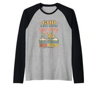 God's Still Writing Story His Pen Spiritual Motivation Trust Raglan Baseball Tee